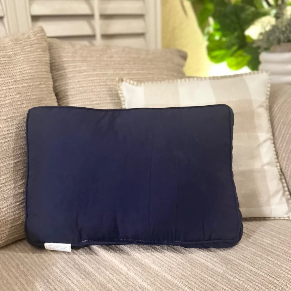 Snowman Tapestry‎ Lumbar Pillow 13x19 SNOW Day Winter Holiday Christmas Blue
